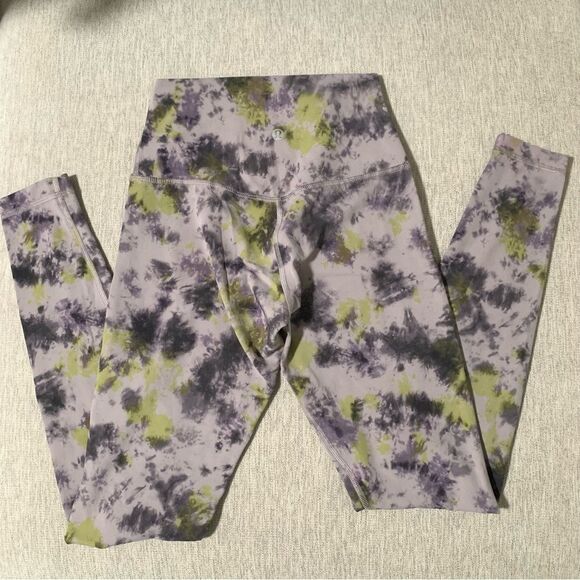 lululemon athletica Pants - Lululemon Align 25” HR Leggings Radial Tie Dye Mauve Grey 4
